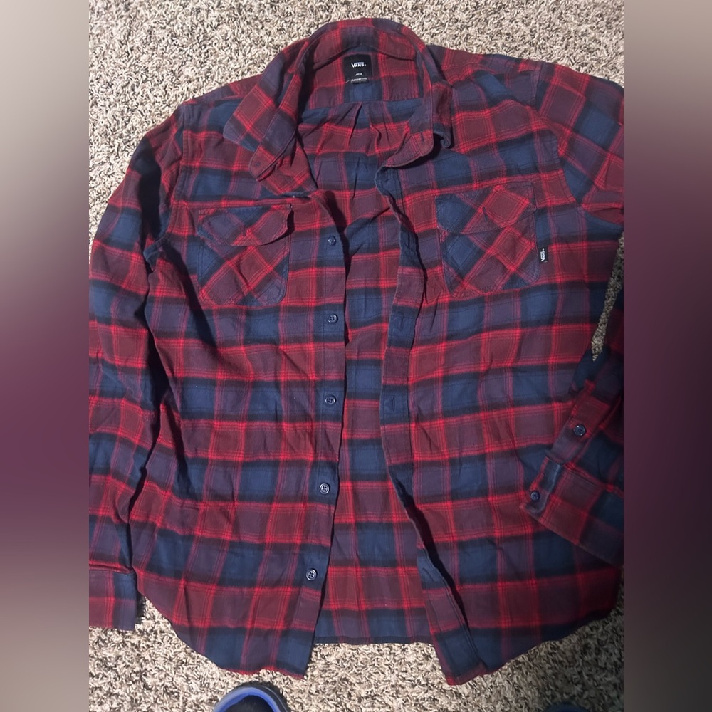 Vans flannel sz L used